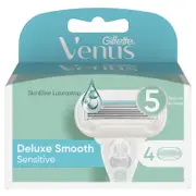 Gillette Venus Deluxe Smooth Sensitive 5-Blade Razor Refills - 4 Pack