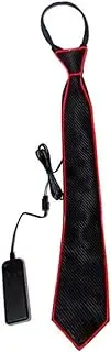 [LIFKOME] Led Necktie Light up Ties Luminous Flashing Tie Red for Halloween Christmas Rave Parties