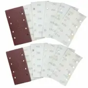 Hook/Loop 1/3 Sheet Sanding Sander Sandpaper Pads 20 Pack Mixed Grit 40 120