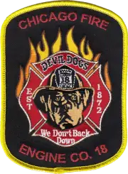 CHICAGO FIRE TV SHOW SHOULDER PATCH: Engine Co. 18