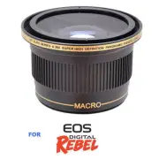 58MM x38 WIDE ANGLE LENS FOR CANON EOS 1200D 1100D 700D 650D 600D 550D 100D