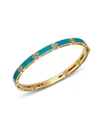 Roberto Coin 18K Yellow Gold Diamond Love in Verona Ceramic Enamel Bangle Bracelet