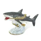 Jere Luxury Giftware, Bejeweled ACE Great White Shark Trinket Box with Matching