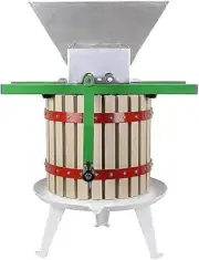 Fruit Wine Press and Crusher,100% Nature Apple&Grape&Berries Crusher Manual Juic