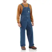 New Carhartt Men's Bib Overalls Unlined R07 Washed Denim 30x32
