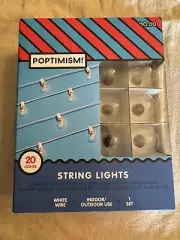NEW Target POPTIMISM! Indoor/Outdoor White Wire Globe String Lights 16'10"