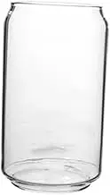 Transparent Can Shaped Glass Cup Practical Water Mug for Beer Juice and Soda Lightweight Heat Resistant Safe for Indoor Outdoor Use