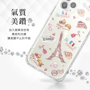 Meteor 適用 HTC U20 5G 奧地利水鑽手機殼 甜點巴黎