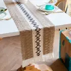 Table Runner for Dining Hollow Design Boho Chic with Tassels Farmhouse