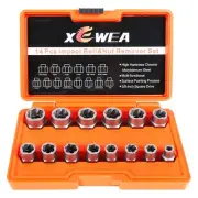 14PCS Bolt Extractor Set, 3/8" Drive Impact Stripped Bolt Remover Extractor S...