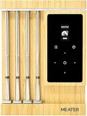 [MEATER] Pro XL Smart Wireless Meat Thermometer, 4 Probes, Built-in WiFi, Bamboo Charging Dock