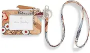 [Vera Bradley] Performance Twill Zip Id Case and Lanyard Combo, Botanical Beauty, Botanical Beauty, One Size