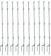 10 x 1100mm MULTIWIRE Tread In Posts STRIP GRAZE Electric Fencing temporary cell
