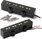 Vaguelly Bass Pickup Replacement for 4 String Bass Guitar Bridge Neck Pickups Set Open Style Pickup Parts Gmb07 Black