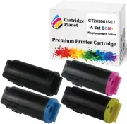 A Set BCMY Compatible Toner Cartridge for Fuji Xerox CT203061 CT203062 CT203063 CT203064 (16,000/16,000 (K/CMY) Pages) for Fuji Xerox DocuPrint CP555d CP555