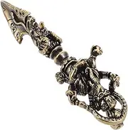 Luxshiny Buddhism Pestle Handle Brass Cross Religious Collectible Dharma Prayer Strand Spiritual Ornament