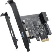 PCI-E 1X to USB 3.2 GEN1 5Gbps External Usb-A+Type-C Expansion Card, Built-In US