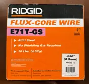 RIDGID FLUX-CORE WIRE E71T-GS MILD STEEL 10LB .030" (0.8MM) RFW30-10 - SEALED