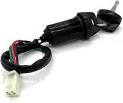 Universal 4 Wires 2 Ignition Keys Start Switch Door Lock Key Fit for ATV Go Kart Quad Bike Scooter Pocket Bike 4 Wheels Parts(4wire-with Cap)