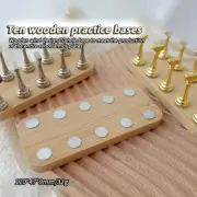 Nail Tools Wooden Nail Tray Magnetic Nail Art Display Stand Showing Shelf