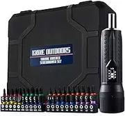 KNINE OUTDOORS Torque Screwdriver Wrench Driver Set 10-70 Inch Pounds lbs for Maintenance with T-bar Handle, 40 Hex Bits, 1/4" Socket, Shaft Extension, For Tools, Bike Repairing and Mounting, Black