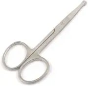 3.5" Straight Mustache Nose Ear Beard Hair Remover Scissors Trimmer Safety Tips