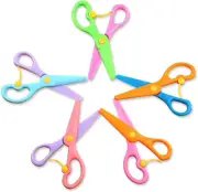 5 Pack Toddler Scissors, Safety Scissors For Kids, Plastic Children Safety Sciss