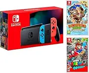 Nintendo Switch Red/Blue Neon 32 GB Pack + Super Mario Odyssey + Donkey Kong: Tropical Freeze