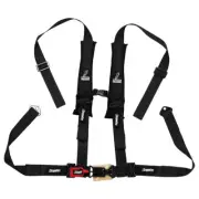 Dragonfire Racing 4-Point H-Style Safety Harness w/Sternum Clip 2" Black For