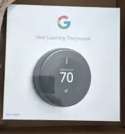 Google Nest 3rd Generation Smart WiFi Thermostat - Mirror Black T3018US