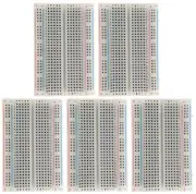 5 Pack Solderless BreadBoard w 400 Tie-Points, 3.3"x2.2"x0.3"
