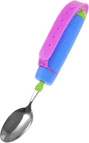 Elderly Eating Tableware Serving Utensils Camping Silverware Travel Handle Grips Spoons Portable Wrist Slip Utensil Universal Spoon for The Elderly Silica Gel
