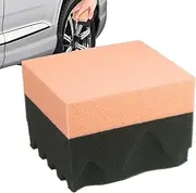 Tire Applicator | Tire Shine Foam,Absorbent Reusable Wax Pad Wave Design Foam for Glass Polishing RV Truck Paint Decontamination