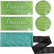 Ice Packs for Injuries Reusable Gel Cold Wraps Set for Pain Relief, Bruises, Swelling and Inflammation, 4 Hot/Cold Gel Pads with Soft Cover, Adjustable for Knees, Back & Shoulder