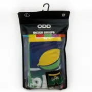 Odd Sox Sprite Soda Boxer Briefs Mens Medium Underwear Fun Gift Green Blue