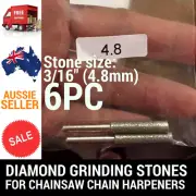 6 X 3/16 DIAMOND GRINDING STONES FOR CHAINSAW CHAIN SHARPENER OREGON STIHL ETC