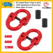 2 x 6/8/12mm Grade 80 HammerLock Chain Connector Link 4X4 Joiner 4WD Coupler