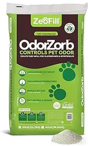 ZEOFILL Premium Outdoor Odor Infill - 40lbs. Bag – Eliminates Pet Urine Odors on Artificial Turf, Grass, Playgrounds, & Sport Fields – 97% Pure Clinoptilolite Zeolite – Odor Eliminator & Deodorizer