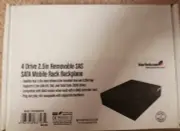 4 Drive 2.5in Removable SAS SATA Mobile Rack Backplane NEW OPEN BOX