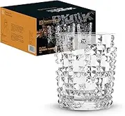 Nachtmann Punk Collection Whiskey Tumblers | Set of 4 Clear Crystal Glass for Scotch, Cocktail, Liquor or Bourbon | Dishwasher safe