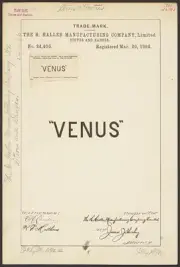 The H. Haller Manufacturing Company, Limited for Venus brand Stoves and Ranges