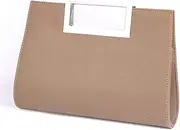[WALLYN'S] Clutch Purse for Women Evening Party Metal Grip Cut it out Handbag with Shoulder Chain Strap