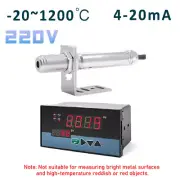 220V Industrial Temperature Controller Non-contact Infrared Thermometer Sensor