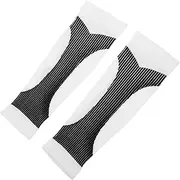 [TOVINANNA] 2pcs Calf Compression Leg Sleeves Grip Socks Soccer Calf Sleeve Varicose Veins Treatment for Legs Leg Warmers Calf Ear Warmers Calf Stretcher Bunion Relief Cloth White