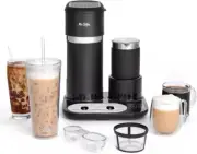 Mr.Coffee 4in1 Single-Serve Latte Lux, Iced&Hot Coffee Maker W/ Milk Frother|401