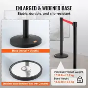 Retractable Belt Stanchions 2 Crowd Control Barriers Red Belt Queue Posts