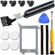 ZHUROUPU 14 Pcs SATA Hard Drive HDD Connector Cable Replacement for Dell XPS 15 9550 9560 9570 Precision 5510 5520 5530 (Black) Incl.Removal Tools Kit