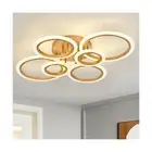 Vikaey Modern LED Flush Mount Ceiling Light, 6 Rings Gold Close to Ceiling Li...