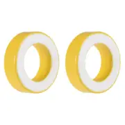 2pcs 22 x 36.5 x 11mm Ferrite Ring Instrument Powder Toroid Cores Yellow ,White