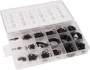 300 Piece C-Clips External Snap Ring Black Washer Hardware Cir Clip Retaining Ring Set For Industrial Fasteners 18 Sizes